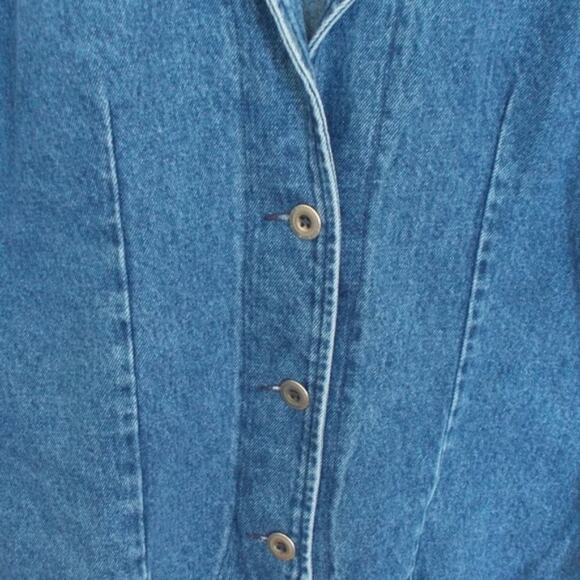 Vintage Apache Jean Button Front Denim Blazer SZ Medium - Picture 3 of 5
